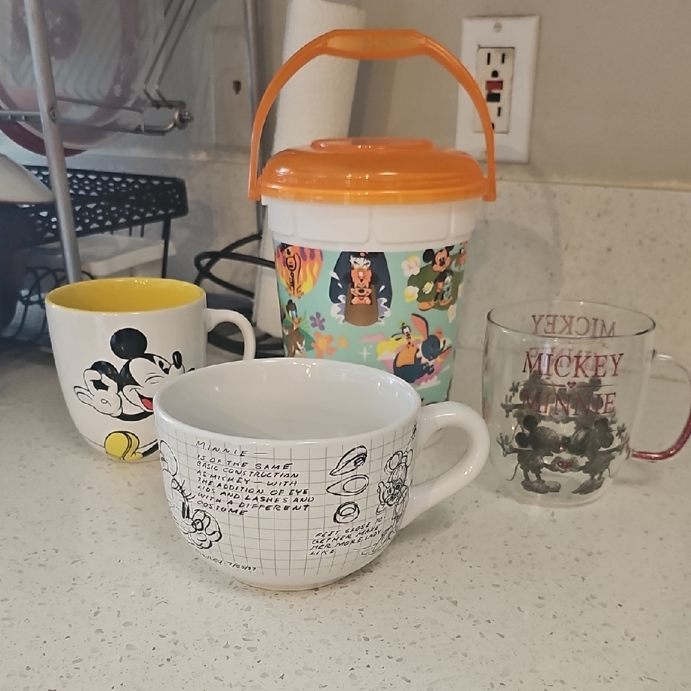 Disney Mickey and Friends Mug Collection - Yellow, Orange, White